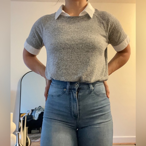 White collared shirt perfect for office - Picture 3 of 8